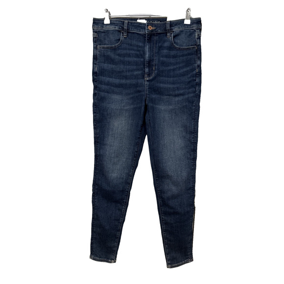 American Eagle Super Hi-Rise Jegging Womens 16L Denim Stretch Jeans Normcore NWT - Picture 1 of 9